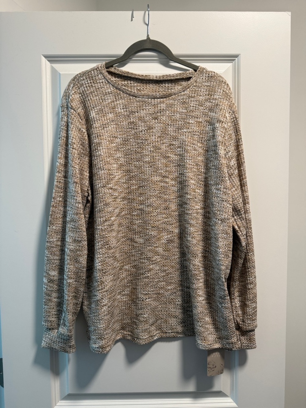 Women’s Neutral Knit Long-Sleeve Top